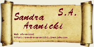 Sandra Aranicki vizit kartica